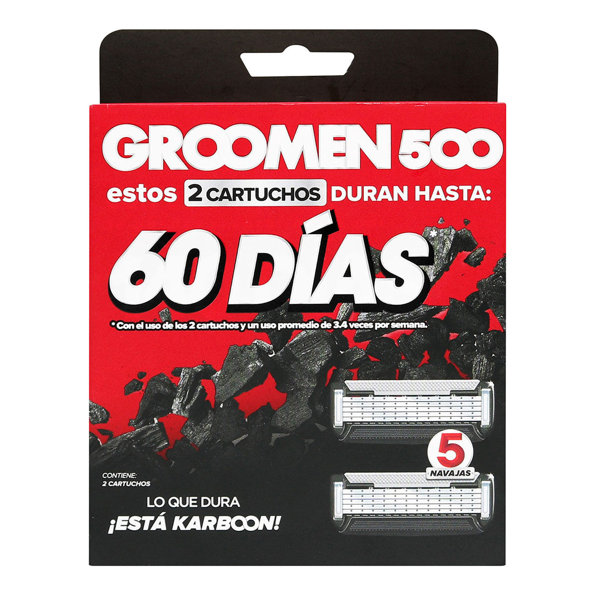 Repuesto Maquina Afeitar 500 Groomen Caja x 2 uds