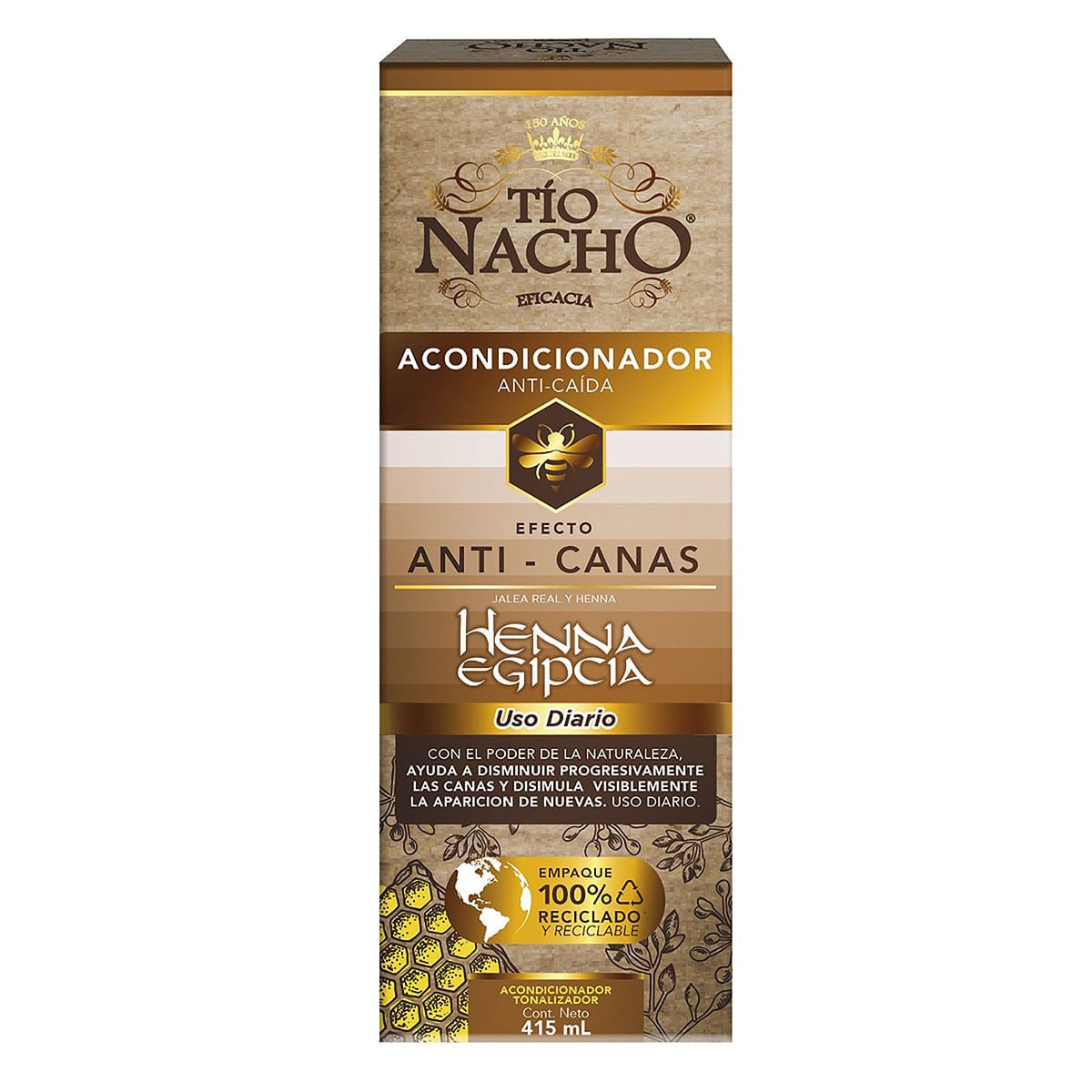 Acondicionador Anti-Canas Henna Egipcia Tío Nacho 415 mL