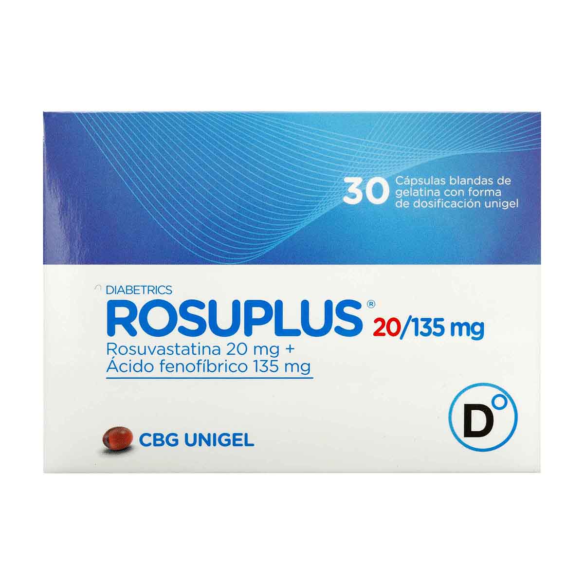 Rosuplus 20/135 mg Diabetrics Caja x 30 Cápsulas