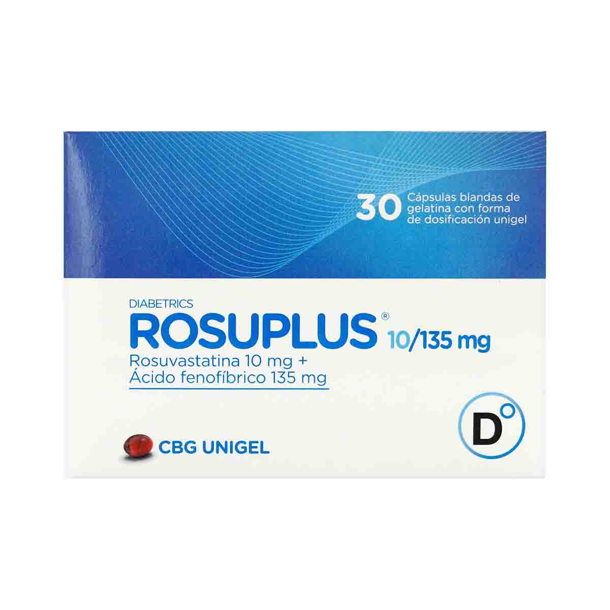 Rosuplus 10/135 mg Diabetrics Caja x 30 Cápsulas