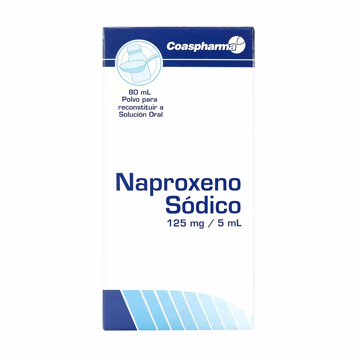 Naproxeno Sódico en Polvo 125 mg / 5 mL Coaspharma Caja x 80 Mililitros