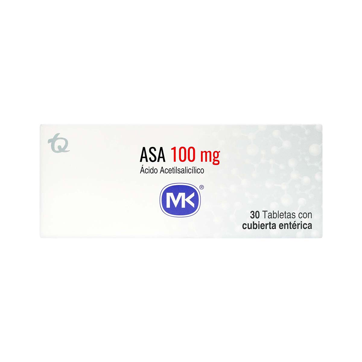ASA 100 mg MK Caja x 30 Tabletas