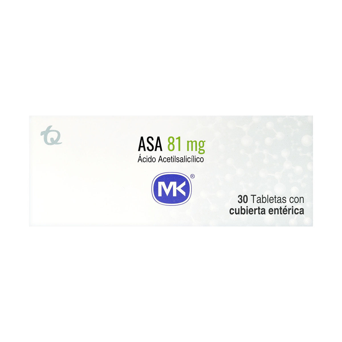 ASA 81 mg MK Caja x 30 Tabletas