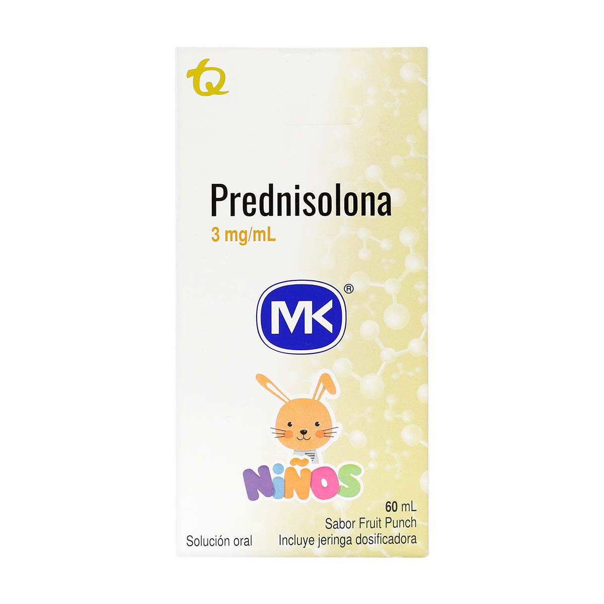 Solución Oral Prednisolona Niños 3 mg/mL Mk Caja x 60 Mililitros