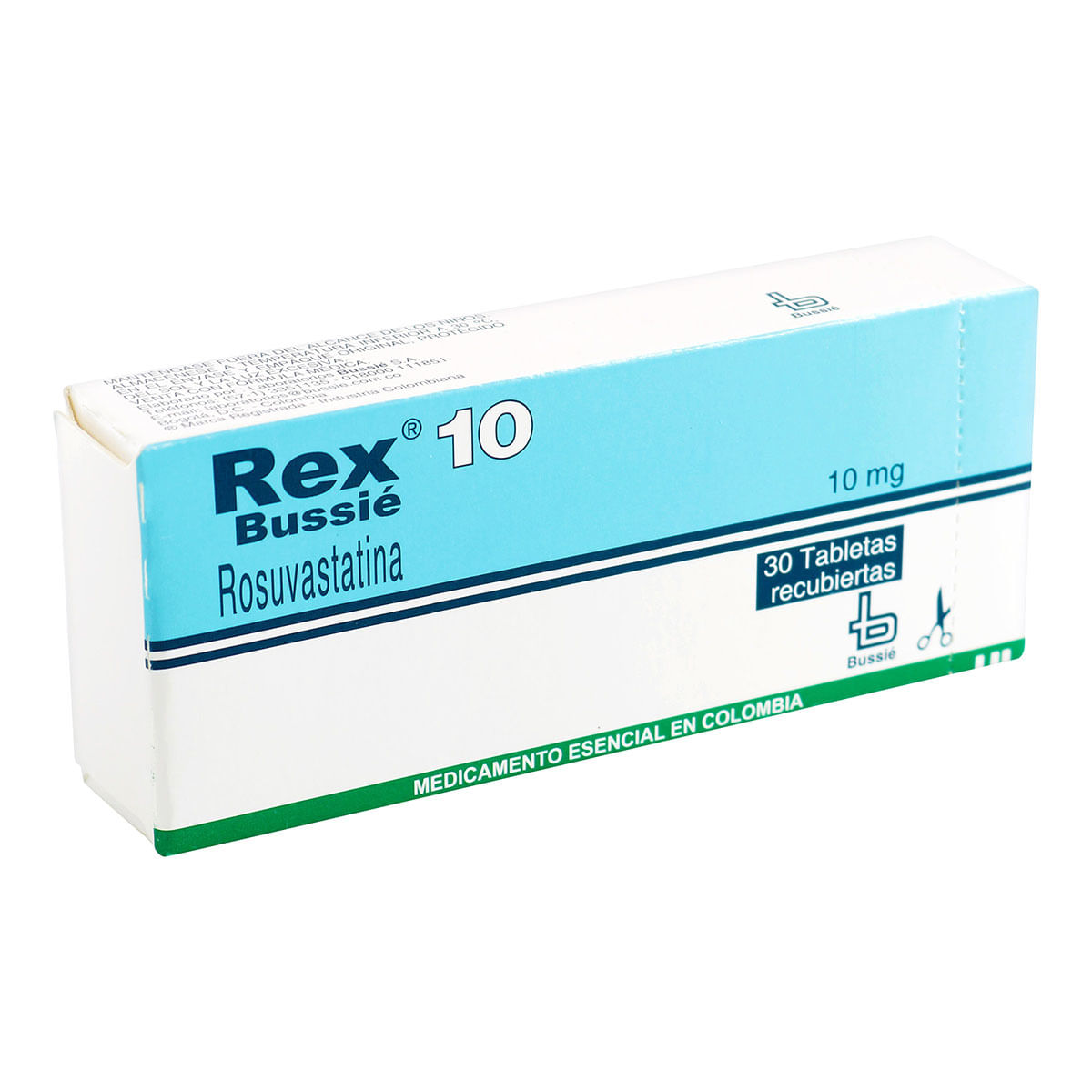 Rex Rosuvastatina 10 Mg Caja X 30 Tabletas Recubiertas