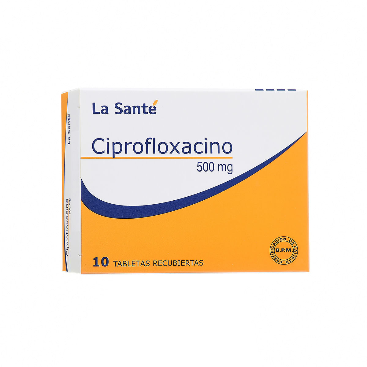 Ciprofloxacino 500 Mg La Santé Caja X 10 Tabletas Recubiertas.
