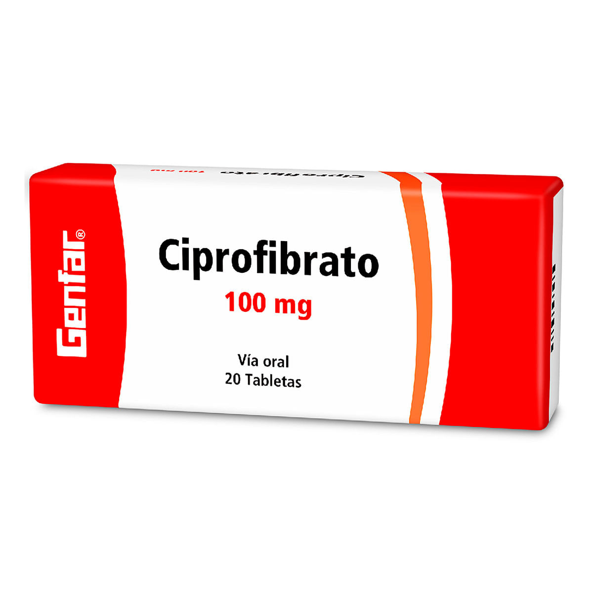 Ciprofibrato 100 Mg Genfar Caja X 20 Tabletas.