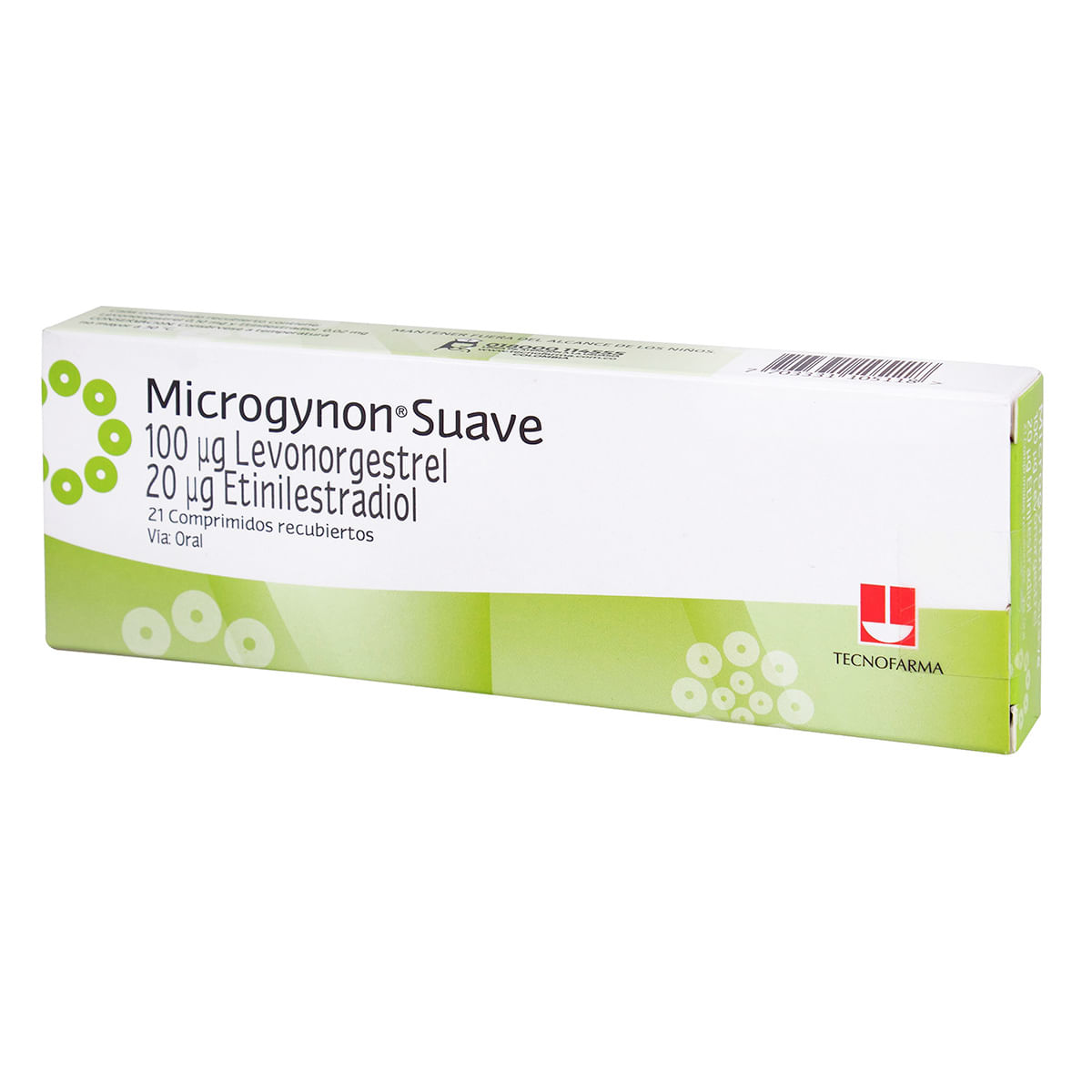 Microgynon Suave 100/20 Mcg Tecnofarma Caja X 21 Comprimidos Recubiertos.