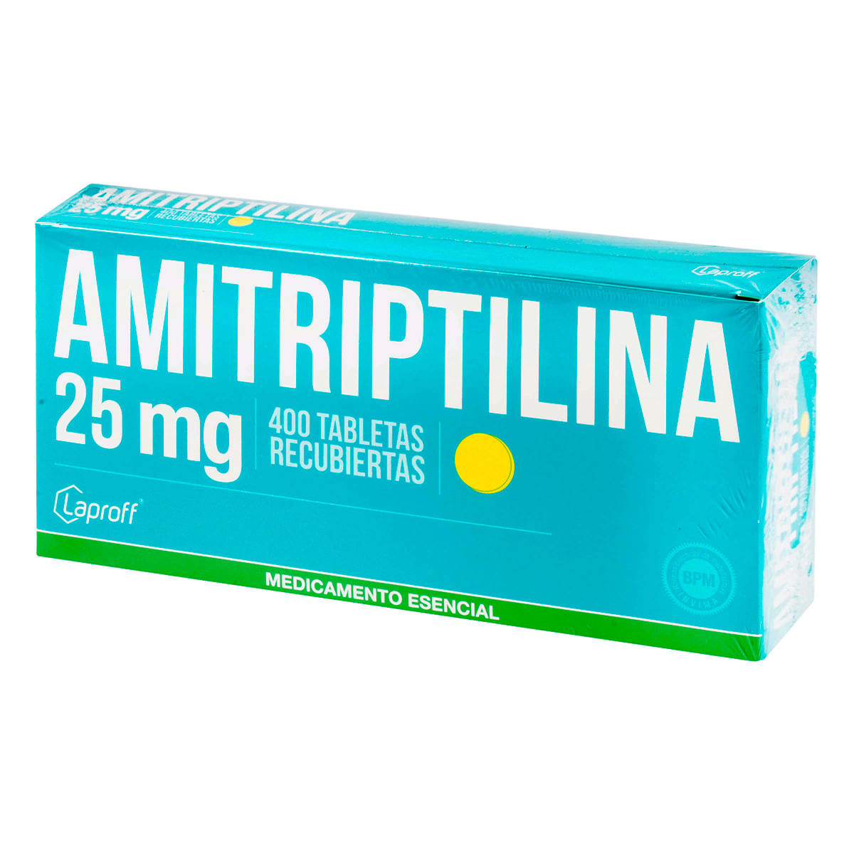 Amitriptilina 25 Mg Laproff Caja X 400 Tabletas Recubiertas.