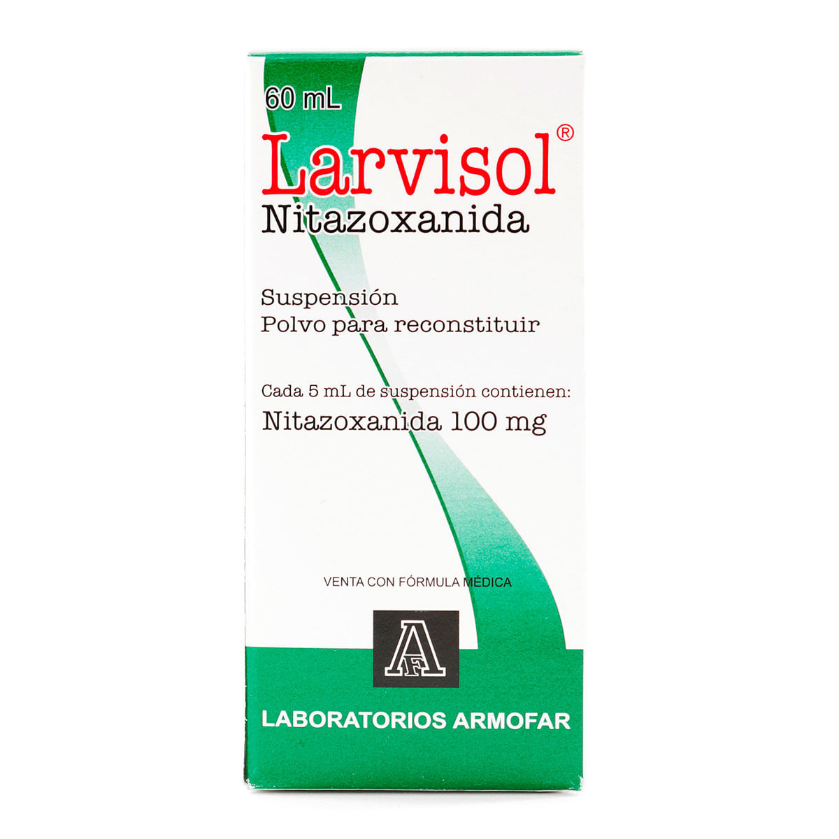 Suspensión Larvisol 100 Mg Armofar Polvo Frasco X 60 Ml.