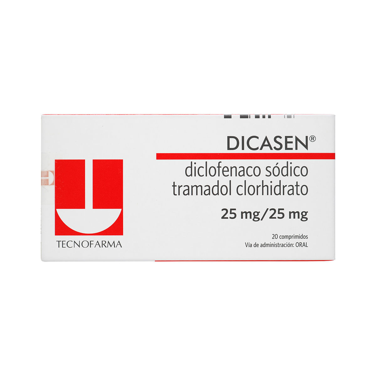 Dicasen 25 Mg/25 Mg Tecnofarma Caja X 20 Comprimidos.