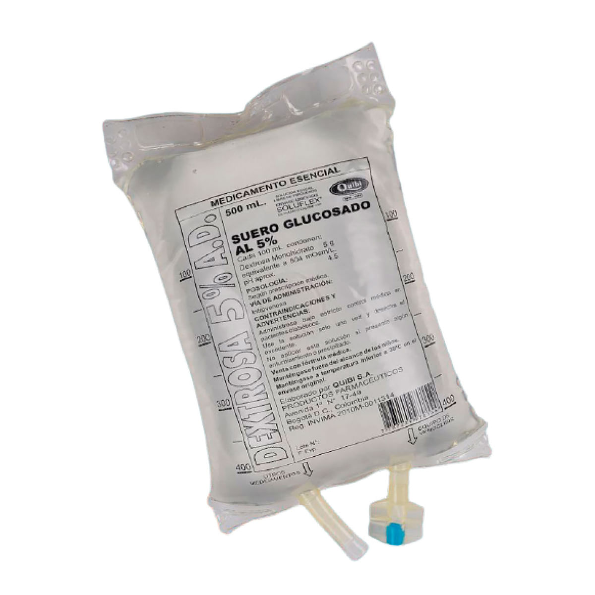 Suero Glucosado Dextrosa 5% Ad Quibi Bolsa X 500 Ml.