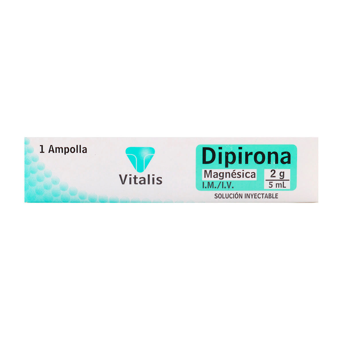 Solución Inyectable Dipirona Magnésica 2 G/5 Ml Vitalis Caja X 1 Ampolla.