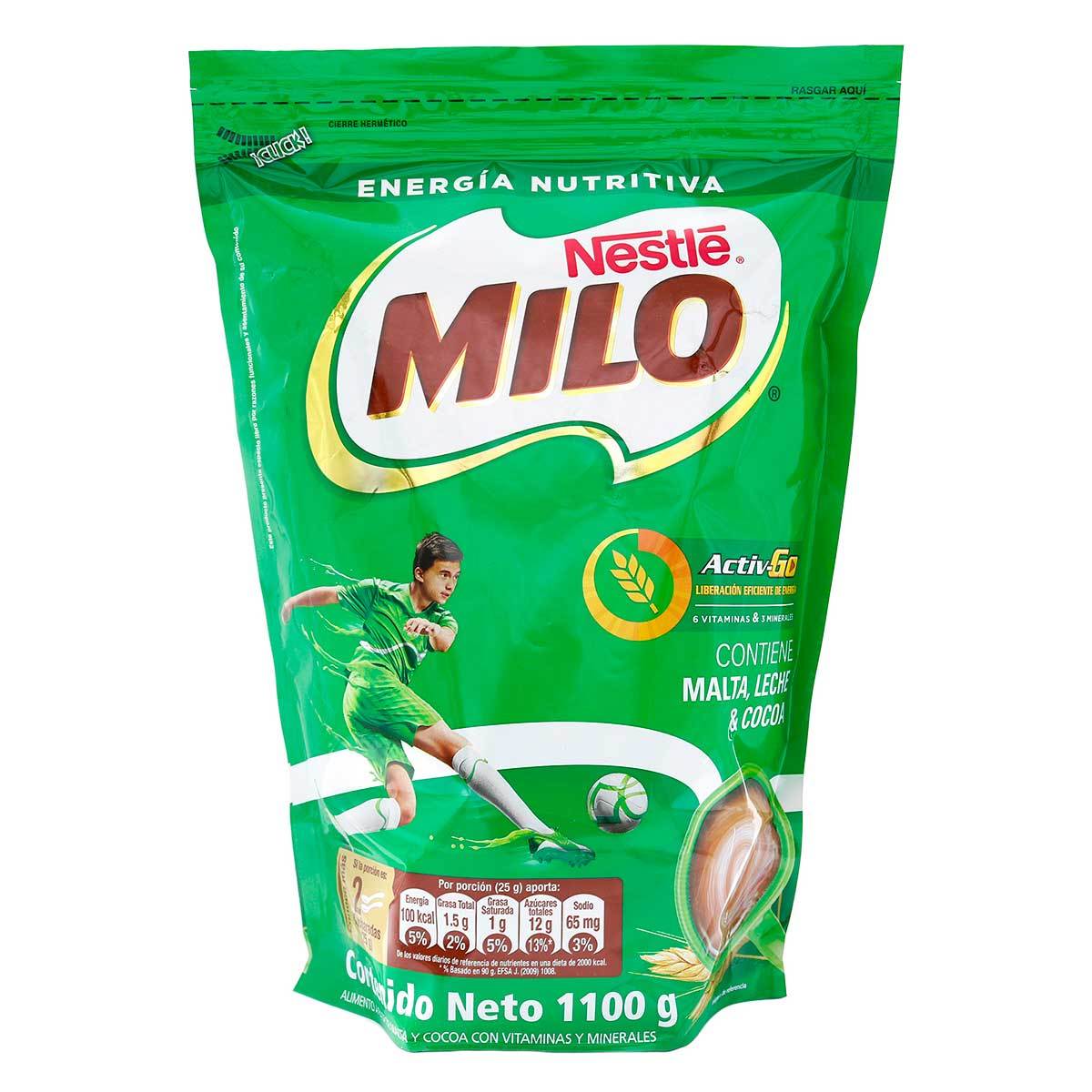 Alimento Milo Nestlé Activ-Go Doypack x 1100 g Econopack.