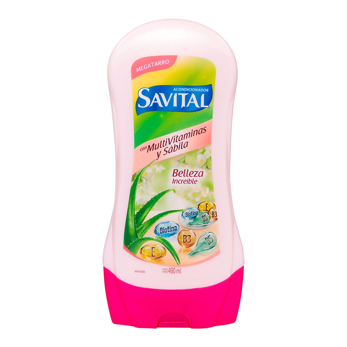 Acondicionador Savital Megatarro con Multivitaminas y Sábila Frasco x 490 mL