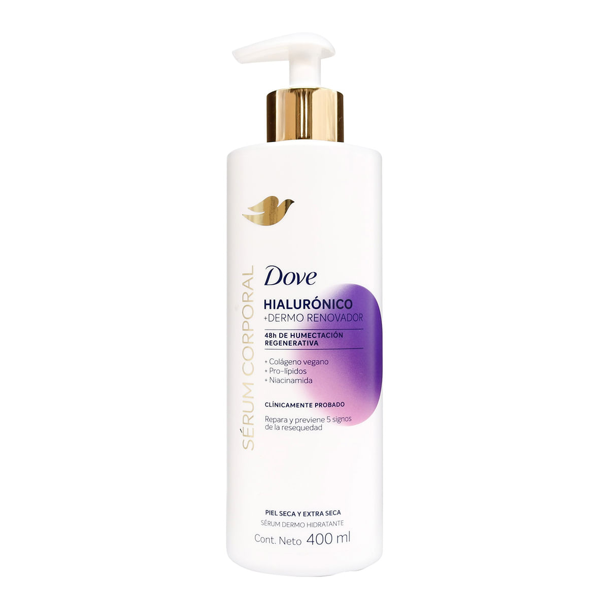 Sérum Corporal Dove Hialurónico + Dermo Renovador Frasco x 400 mL
