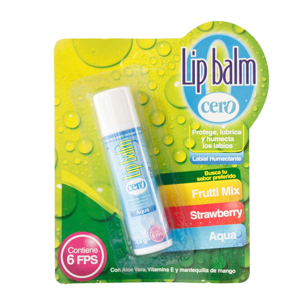 Protector Labial Aqua Cero Frasco x 4.4 g
