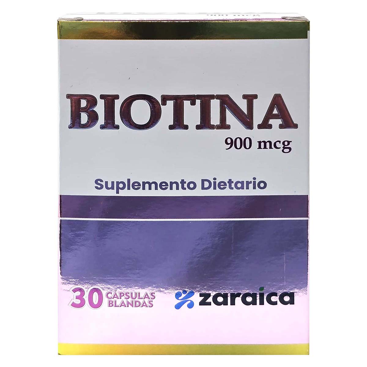 Suplemento Dietario Biotina 900 mcg Zaraica Caja x 30 Cápsulas