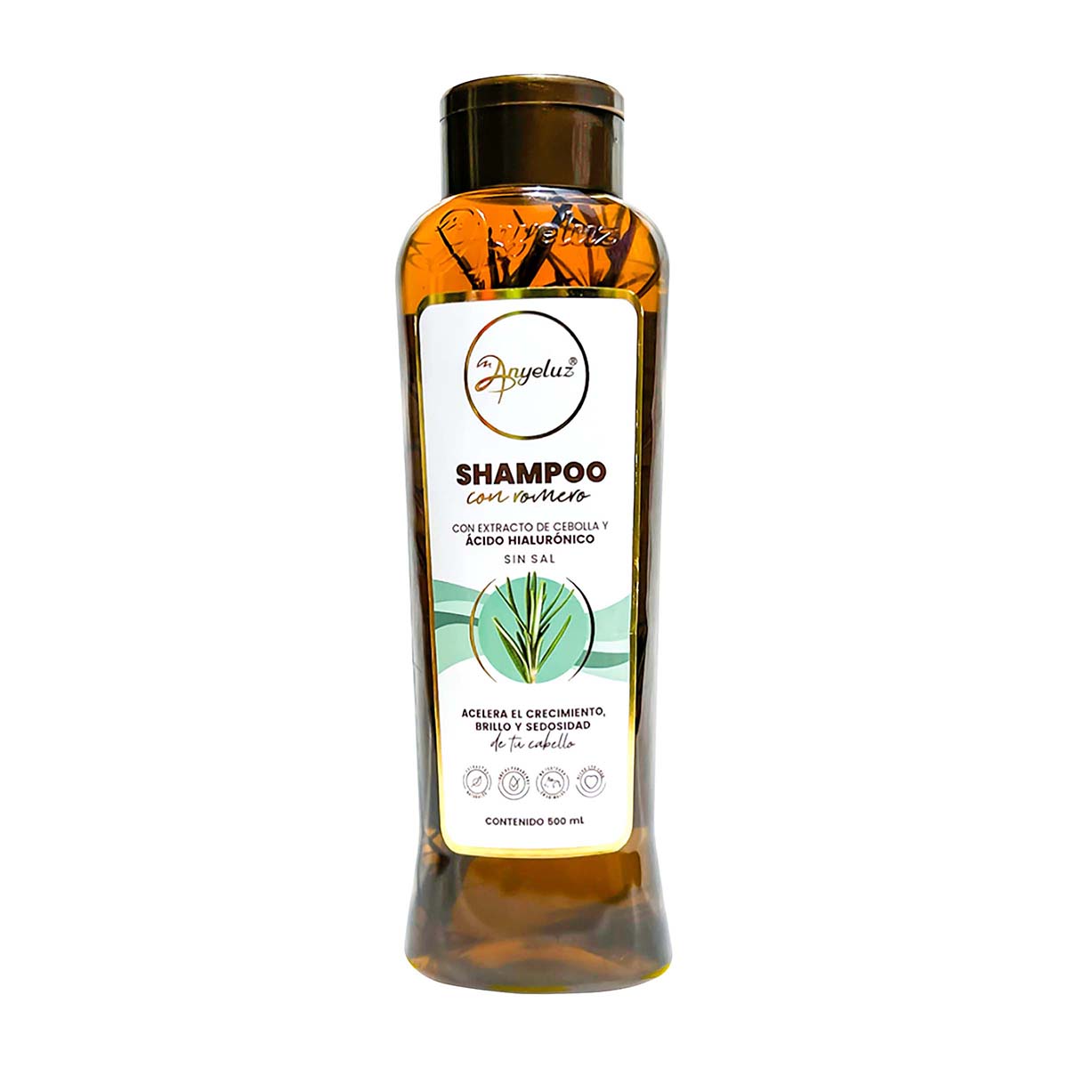 Shampoo Anyeluz con Romero Frasco x 500 mL