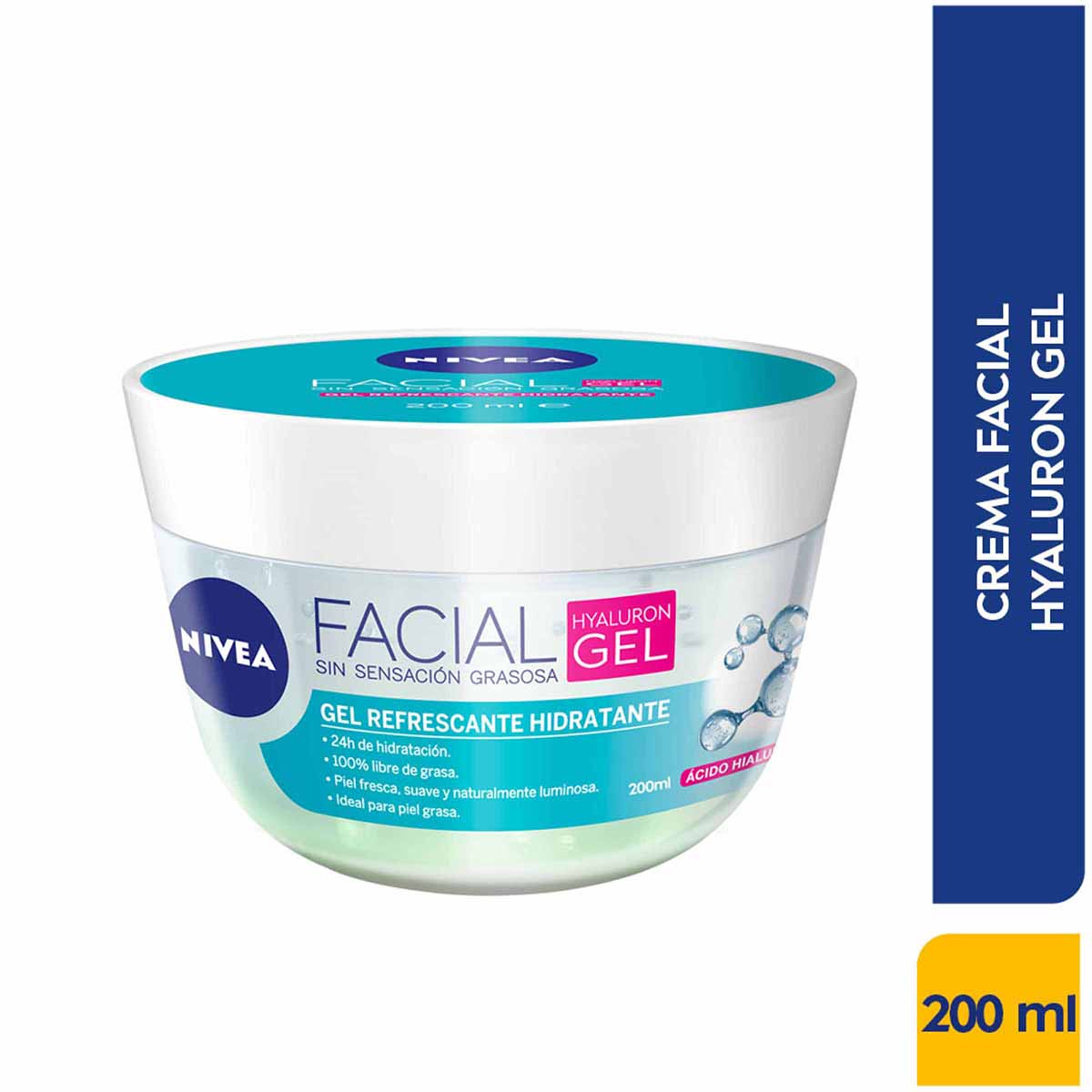 Gel Facial Nivea Hyaluron Refrescante Hidratante Frasco x 200 mL
