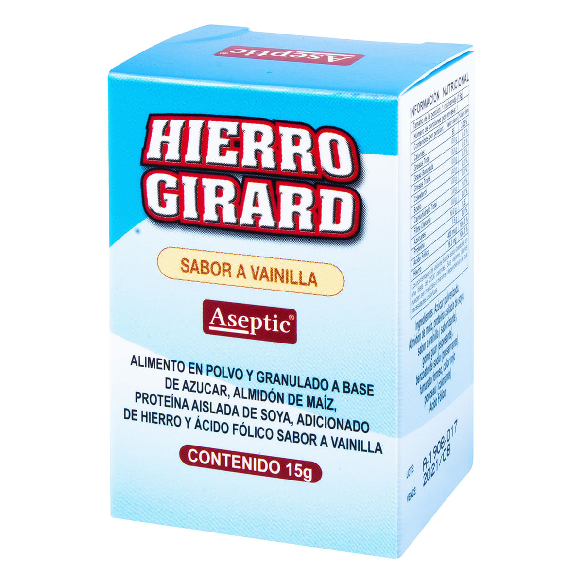 Alimento Hierro Girard Aseptic Vainilla Frasco x 15 g