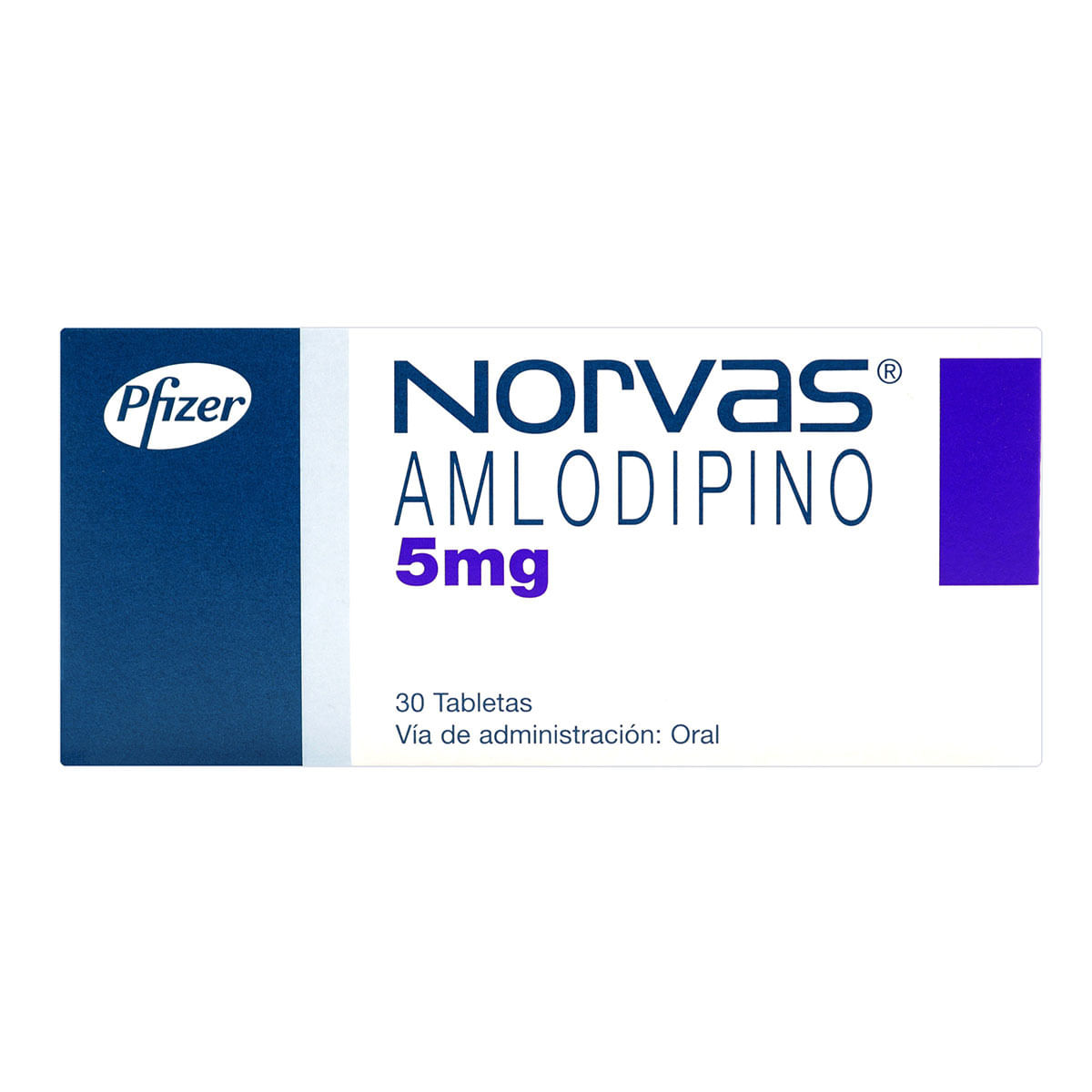 Norvas 5 Mg Pfizer Caja x 30 Tabletas