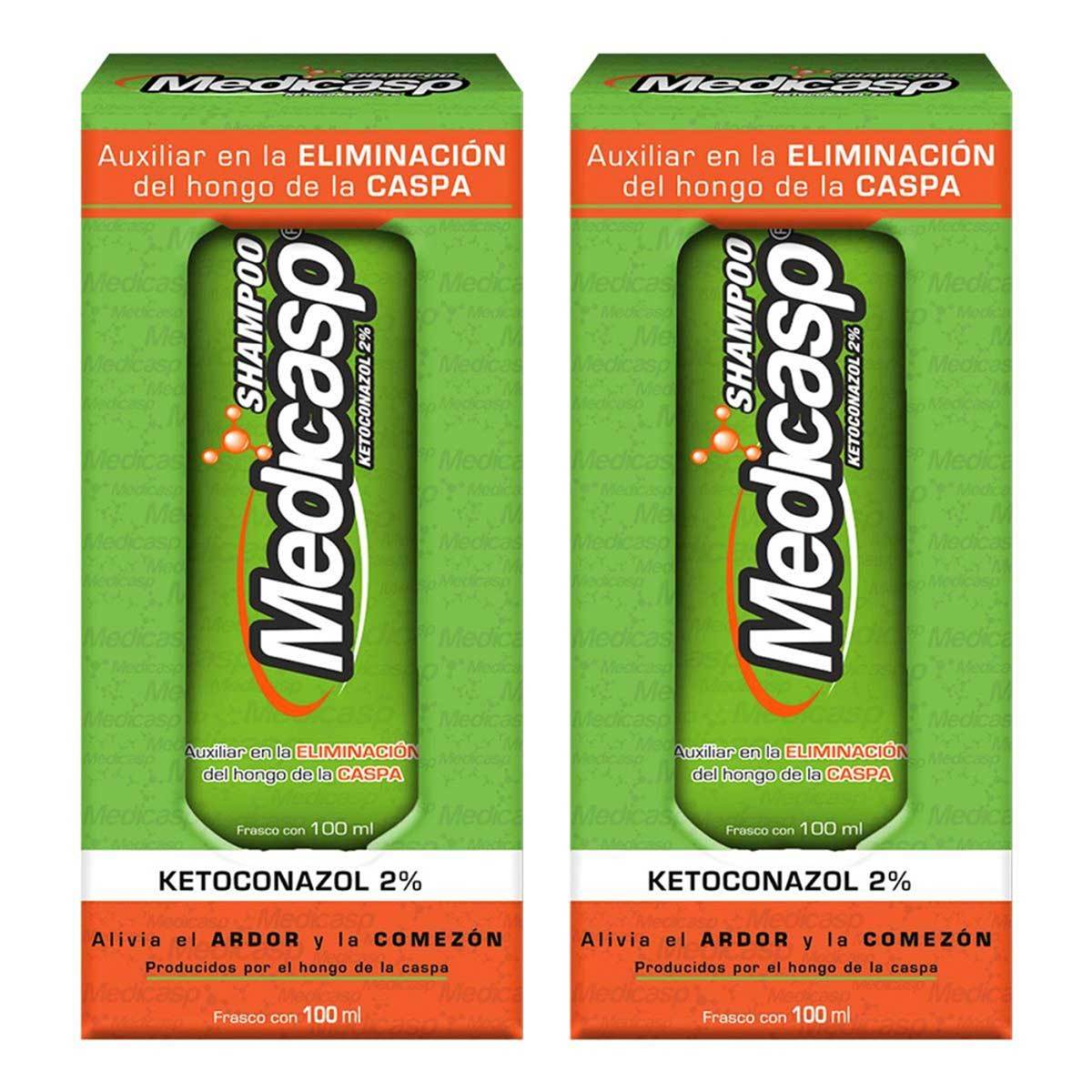 Shampoo Medicasp Ketoconazol 2% Frasco x 100 mL x 2 Uds Súper Oferta