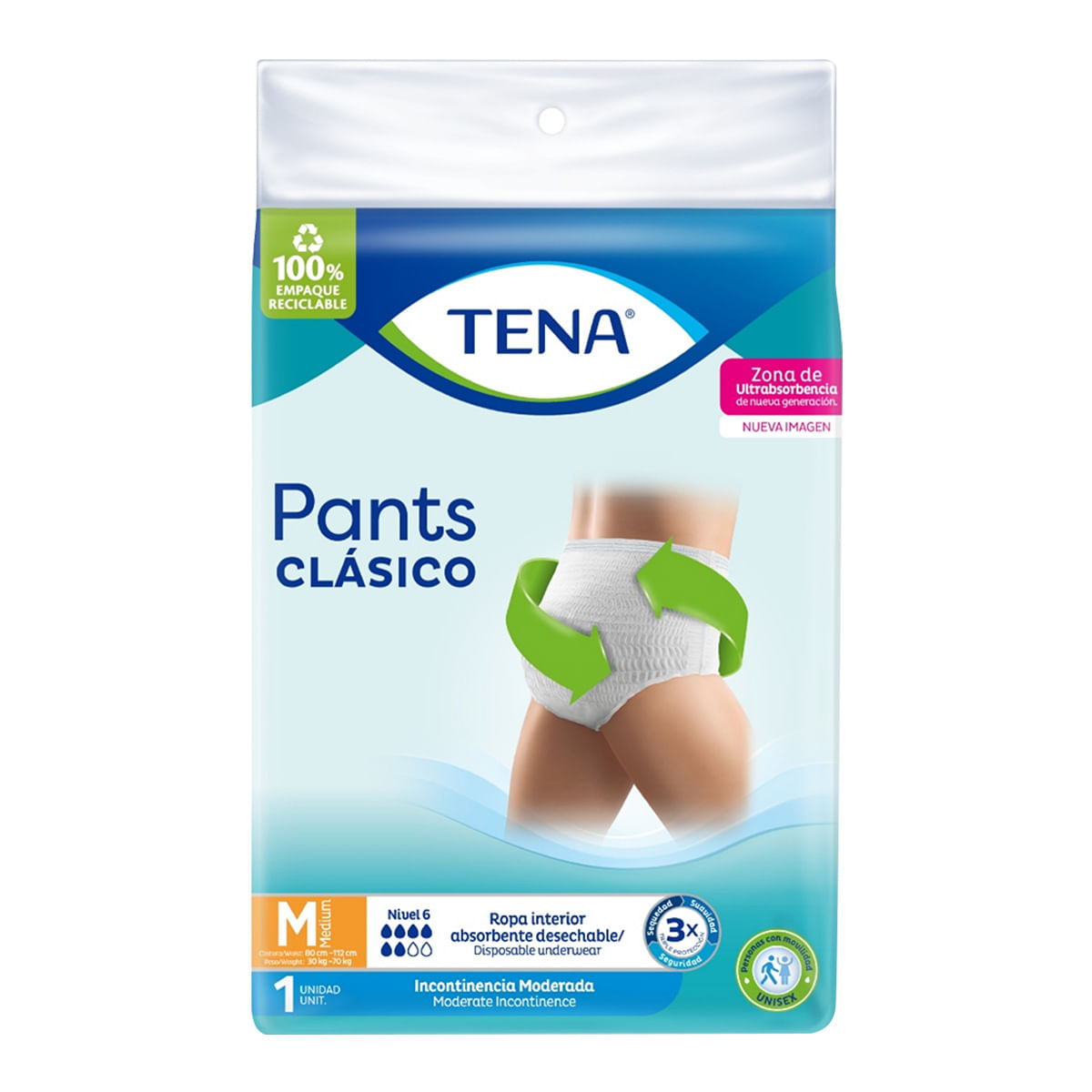 Tena Pants Clásico M Paquete x 1 Und