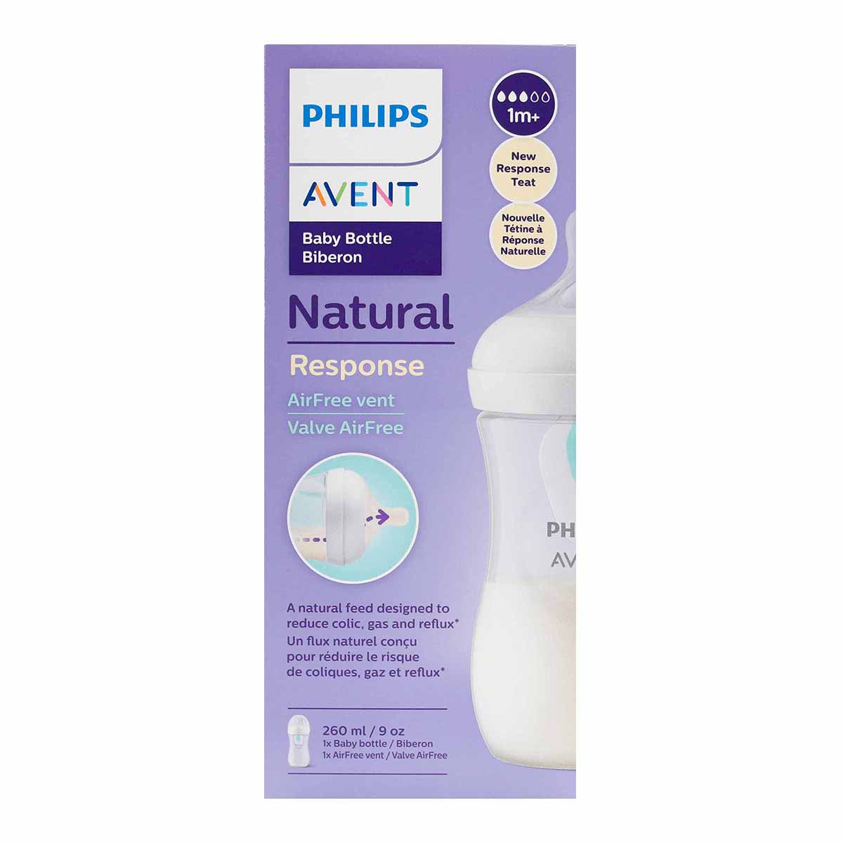 Biberón Natural AirFree Vent Phillips Avent Frasco x 9 Onzas