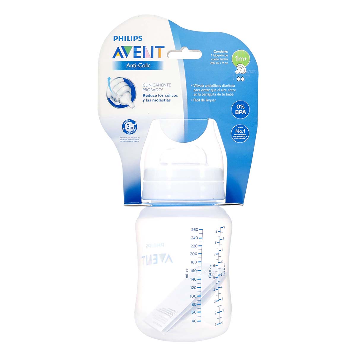 Biberón Cuello Ancho Anti-Colic Phillips Avent Frasco x 9 Onzas