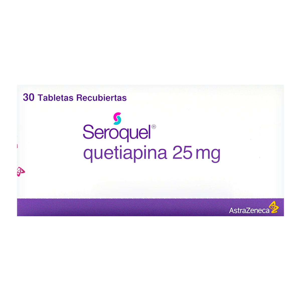 Seroquel 25 Mg Astra Zeneca Caja X 30 Comprimidos Recubiertos.