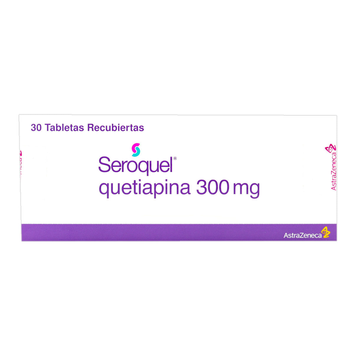 Seroquel 300 Mg Astra Zeneca Caja X 30 Tabletas Recubiertas.