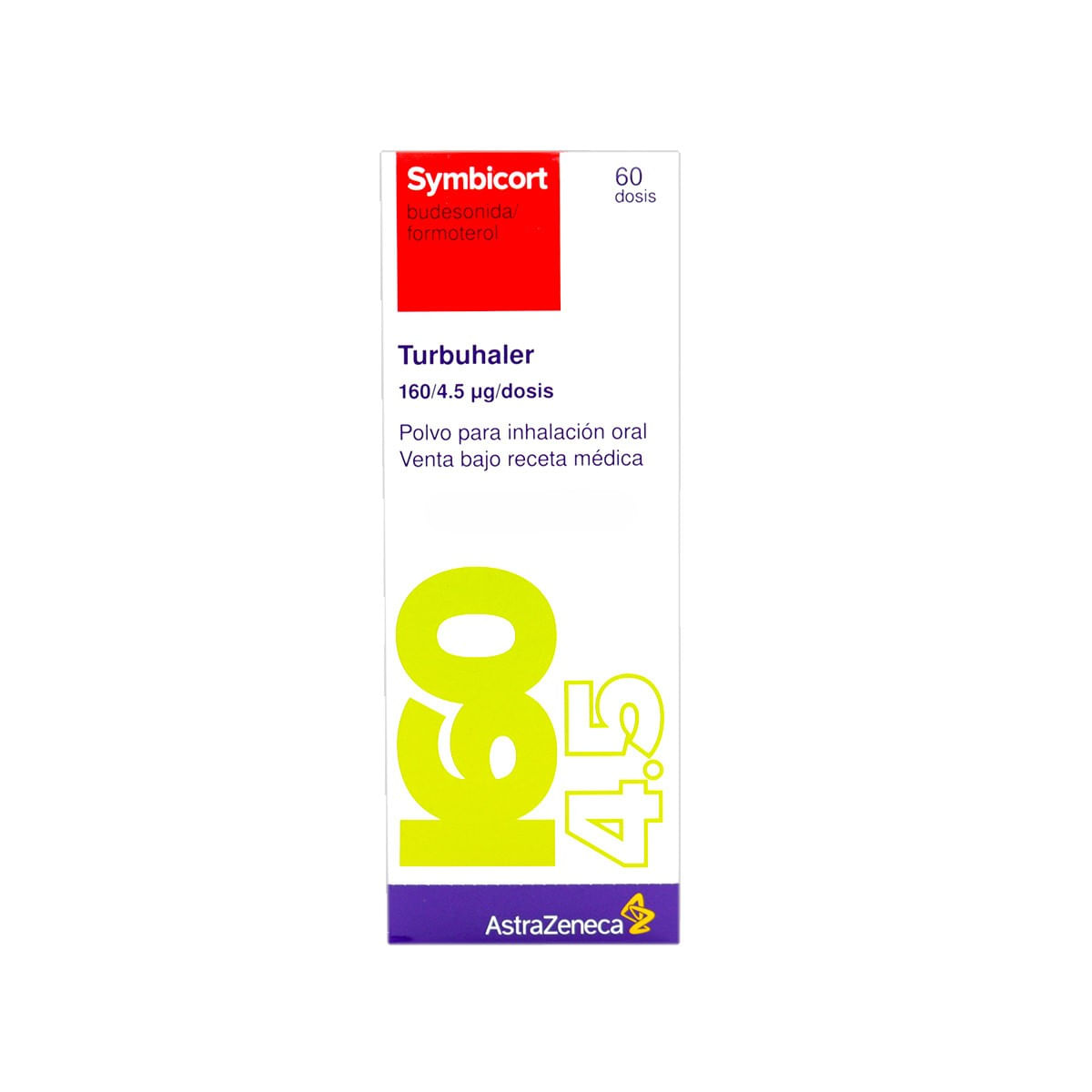 Symbicort Turbohaler 160/4.5 Mcg Astra Zeneca Frasco X 60 Dosis.