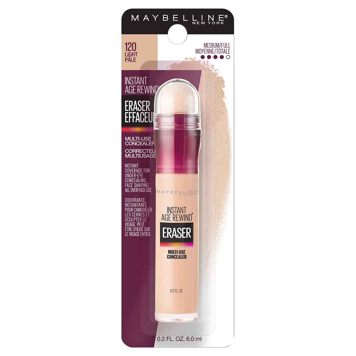 Corrector Facial Multiusos Instant Age Rewind 120 Light Maybelline Frasco x 6.0 mL