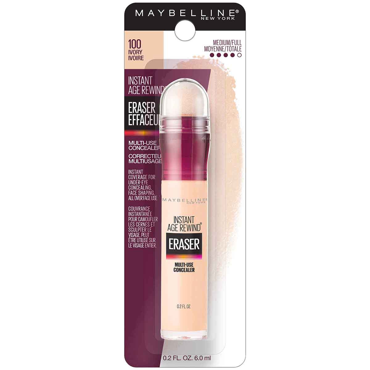 Corrector Facial Multiusos Instant Age Rewind 100 Ivory Maybelline Frasco x 6.0 mL