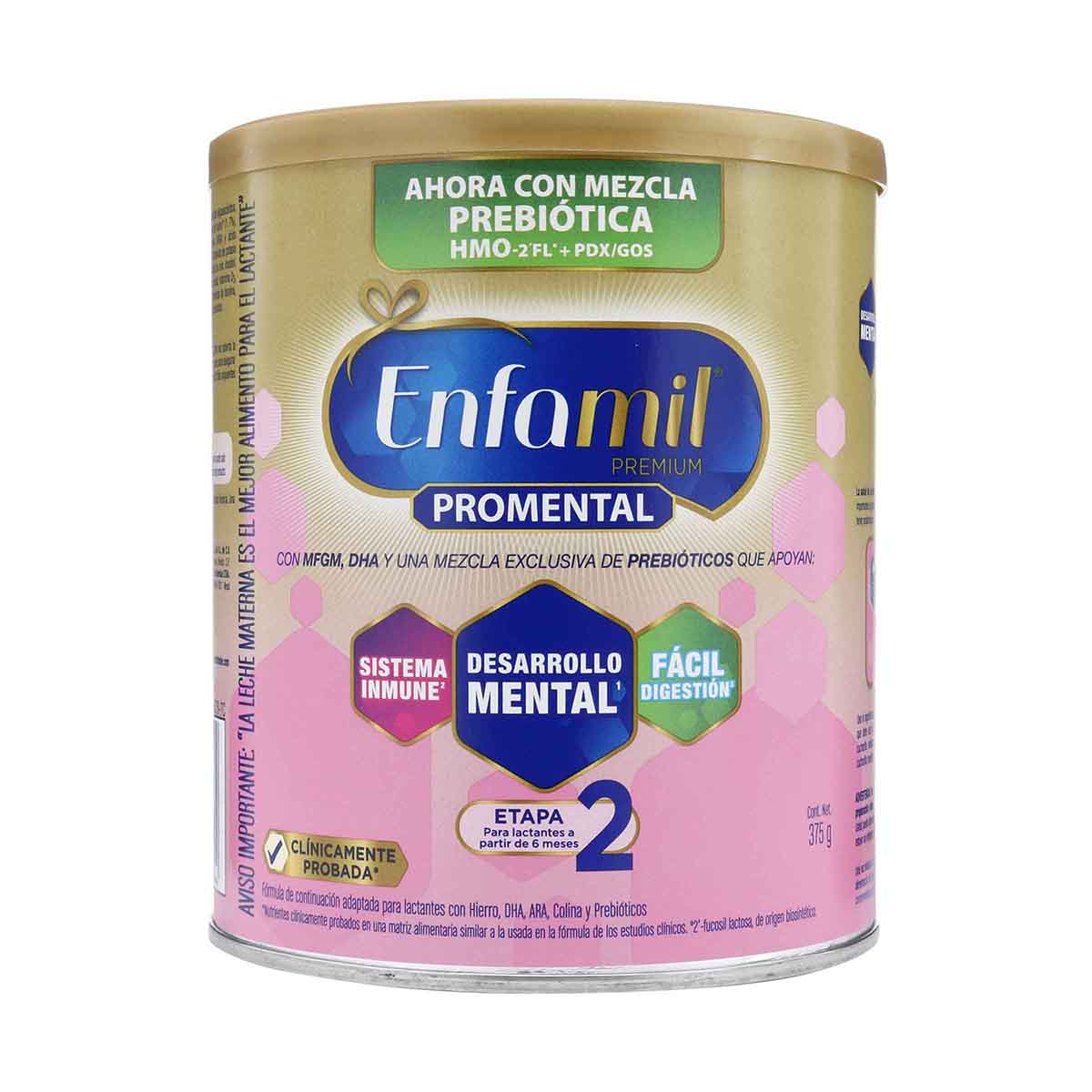 Fórmula infantil Enfamil Premium 2 6 Meses Polvo Tarro x 375 g