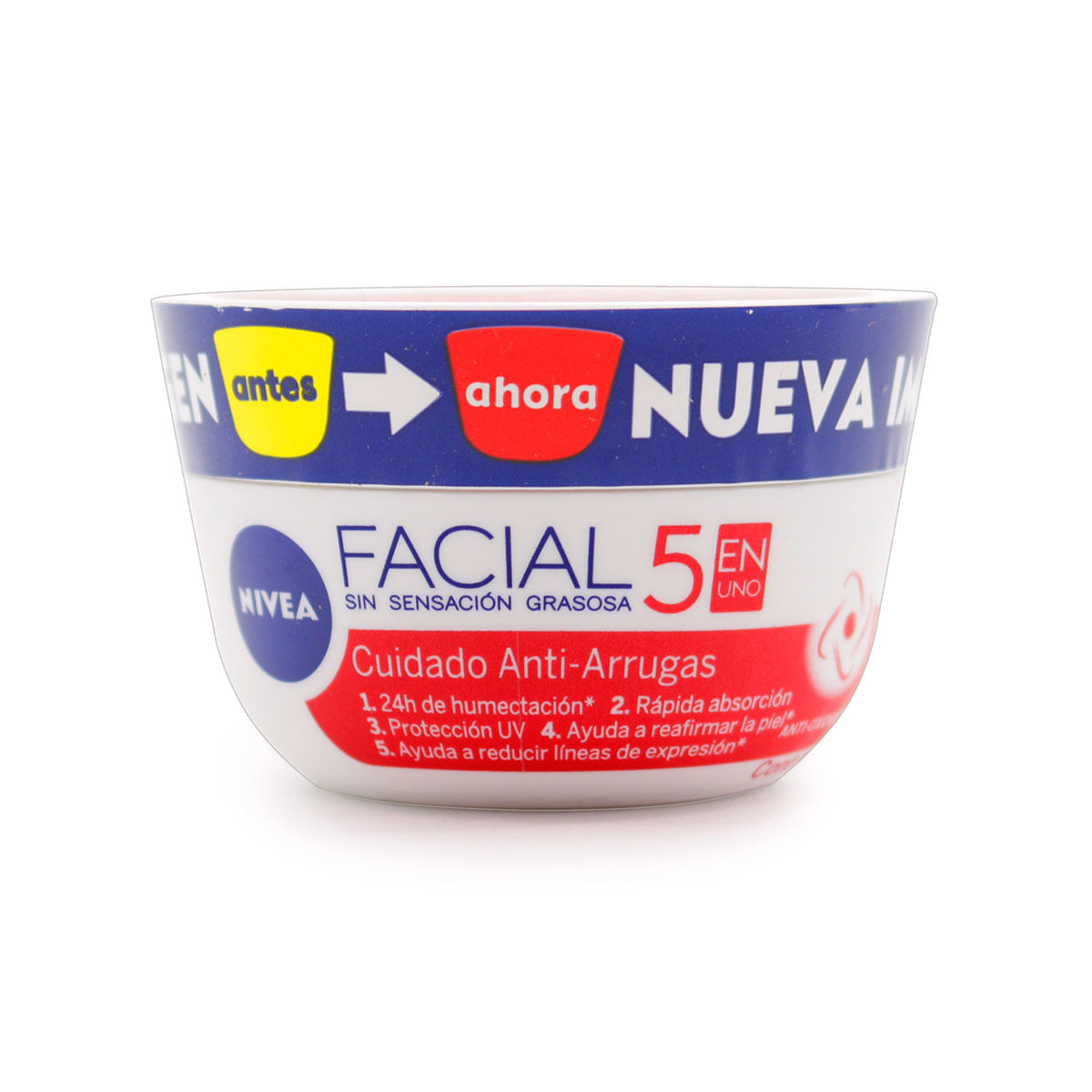 Crema Facial Nivea Cuidado Anti-Arrugas Frasco x 50 mL