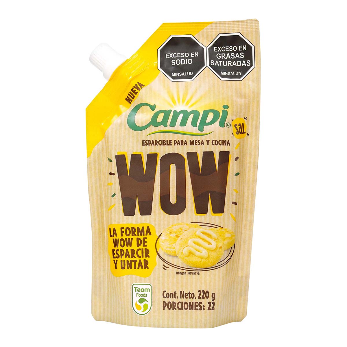 Mantequilla Campi Wow con Sal Empaque x 220 g