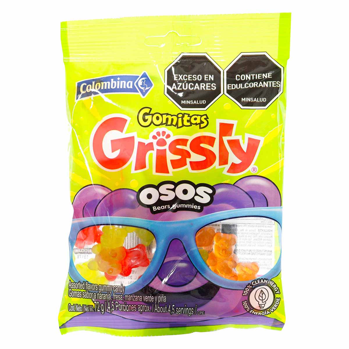 Gomitas Grissly Osos Colombina Paquete x 72 g