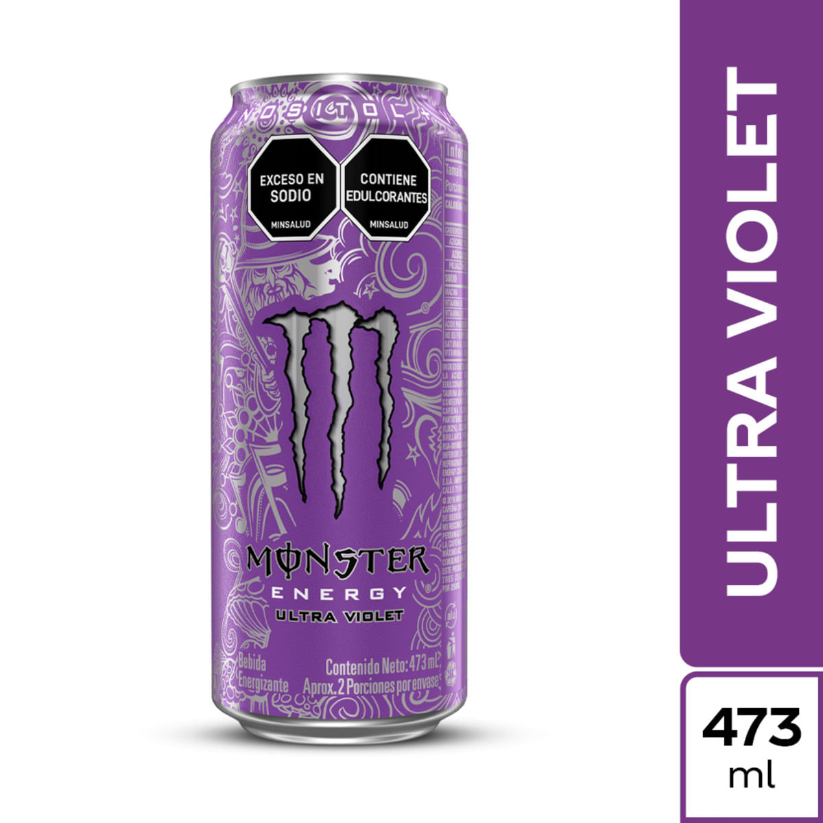 Bebida energizante Monster energy Ultra Violet Lata x 473 mL