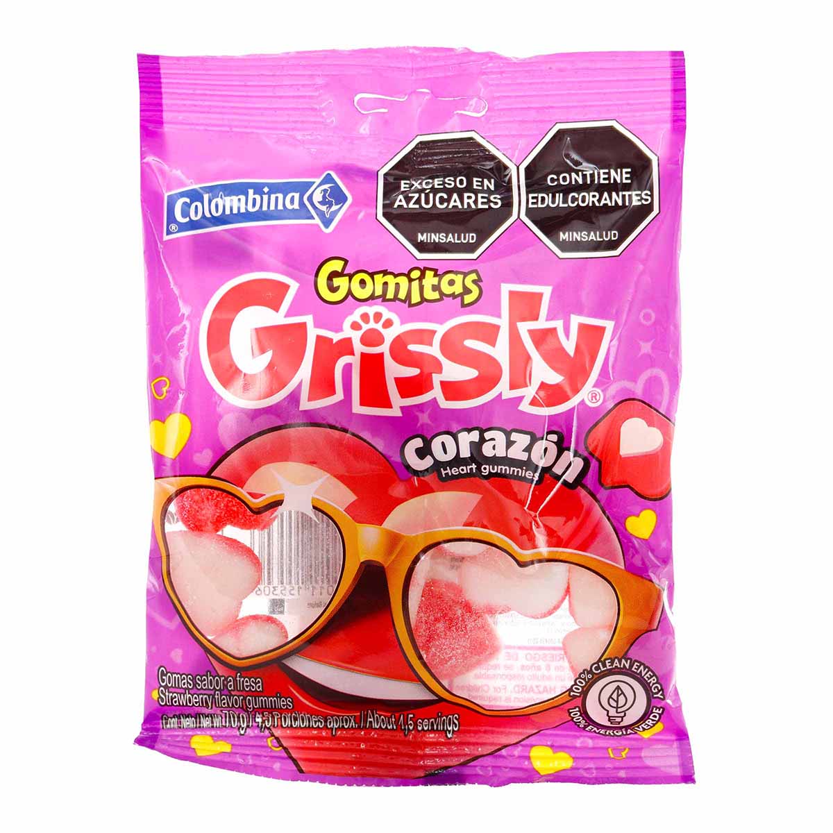 Gomitas Grissly Corazón Colombina Paquete x 70 g