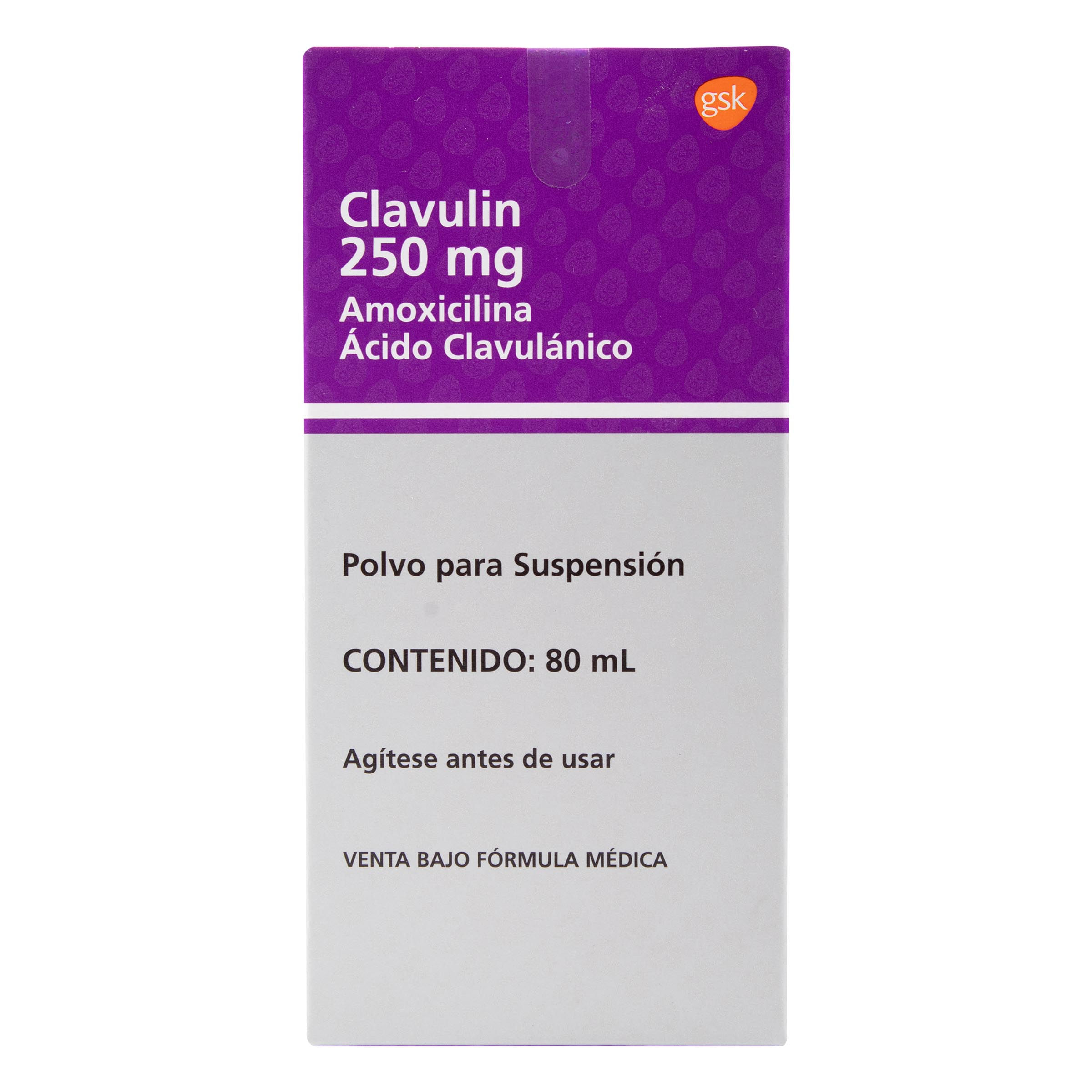 Suspensión Clavulin 250 Mg Gsk Polvo Frasco X 80 Ml.