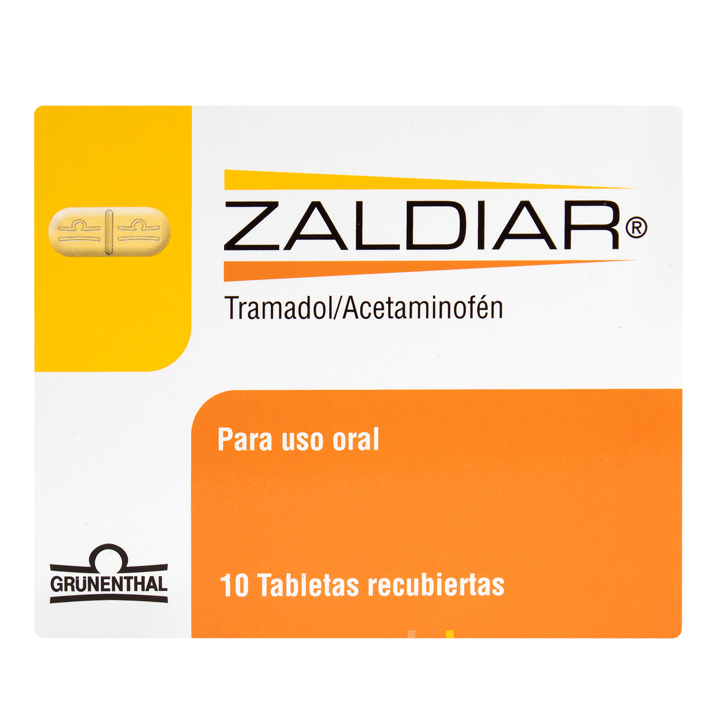 Zaldiar Grunenthal Caja X 10 Tabletas Recubiertas.