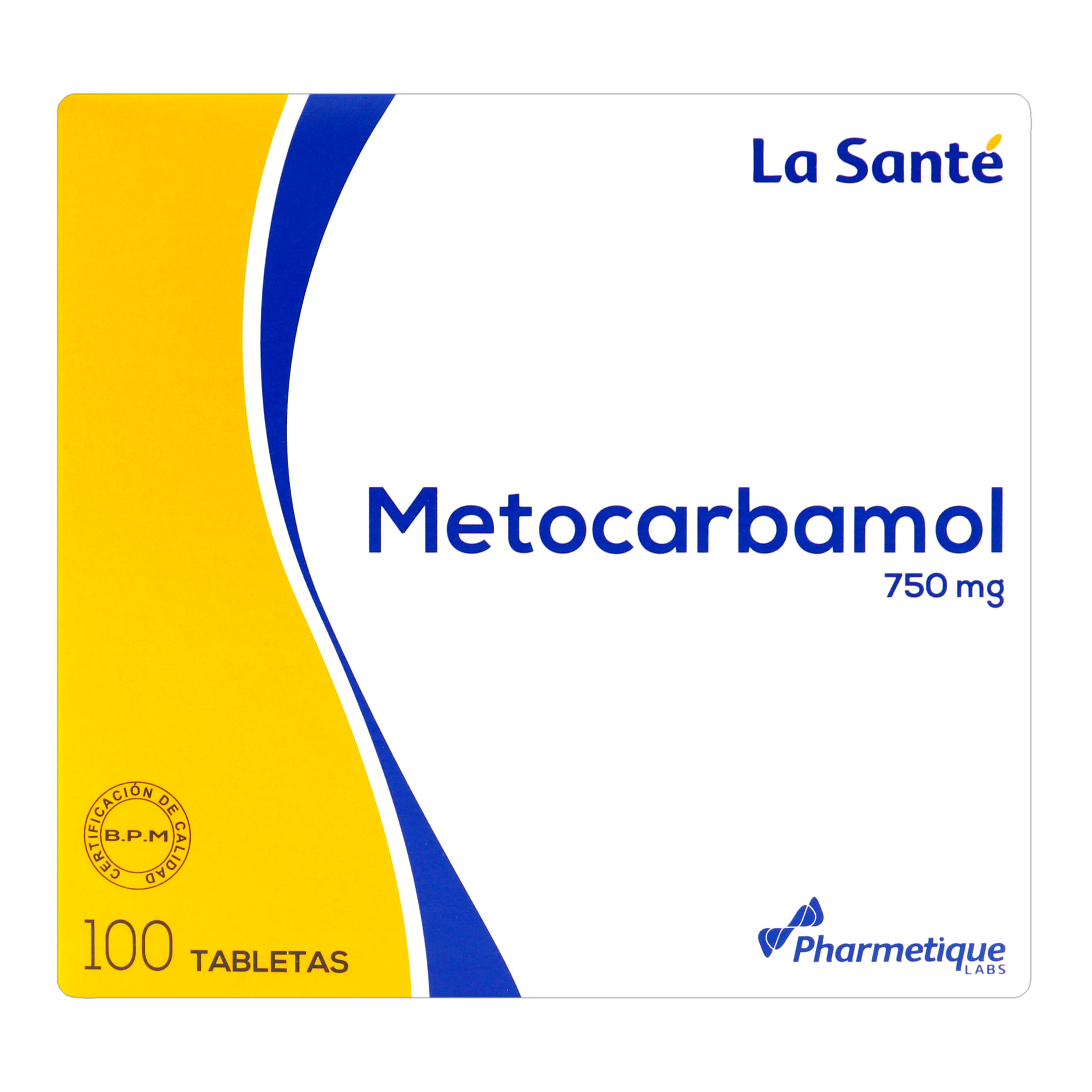 Metocarbamol 750 Mg La Santé Caja X 100 Tabletas.