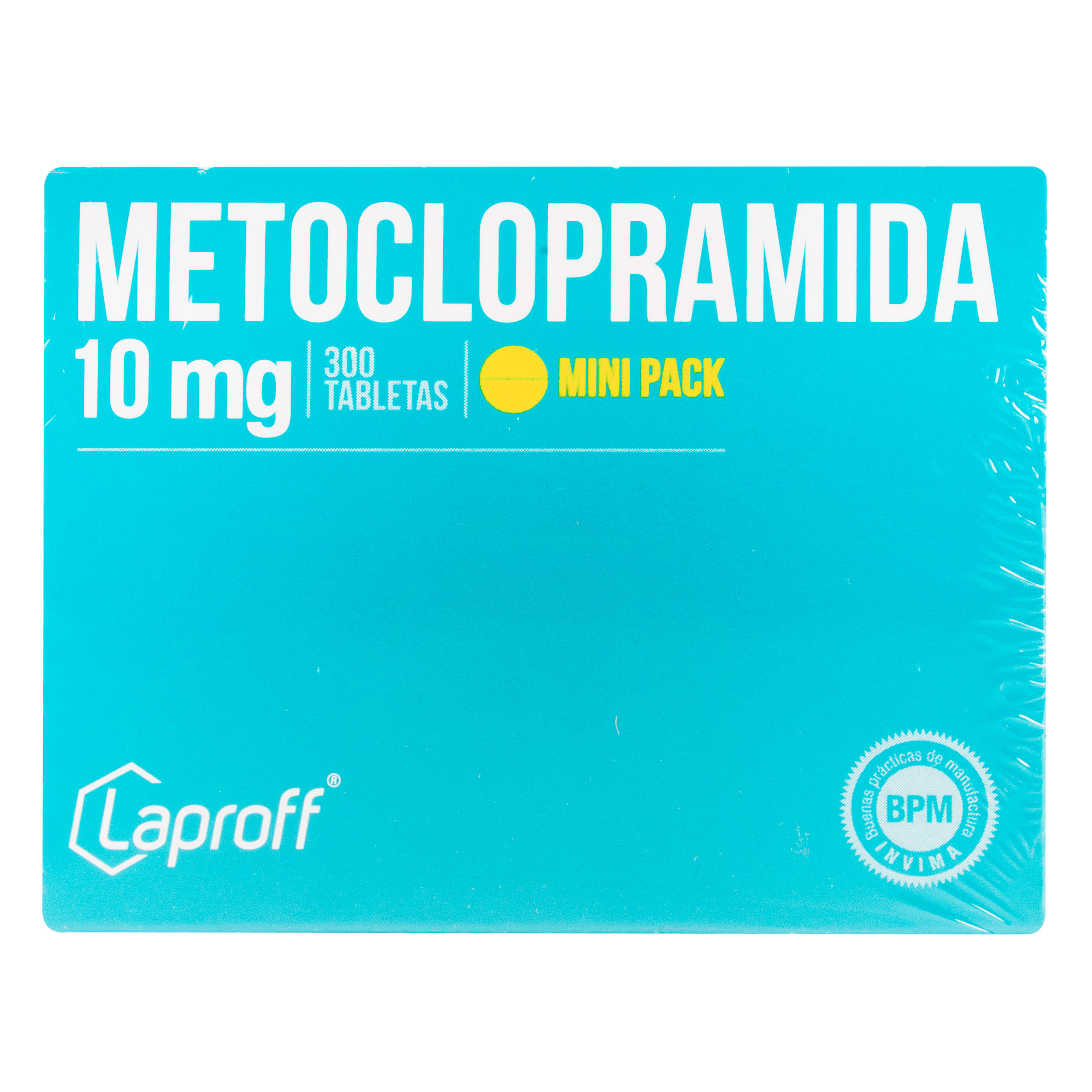 Metoclopramida 10 Mg Laproff Caja X 300 Tabletas.