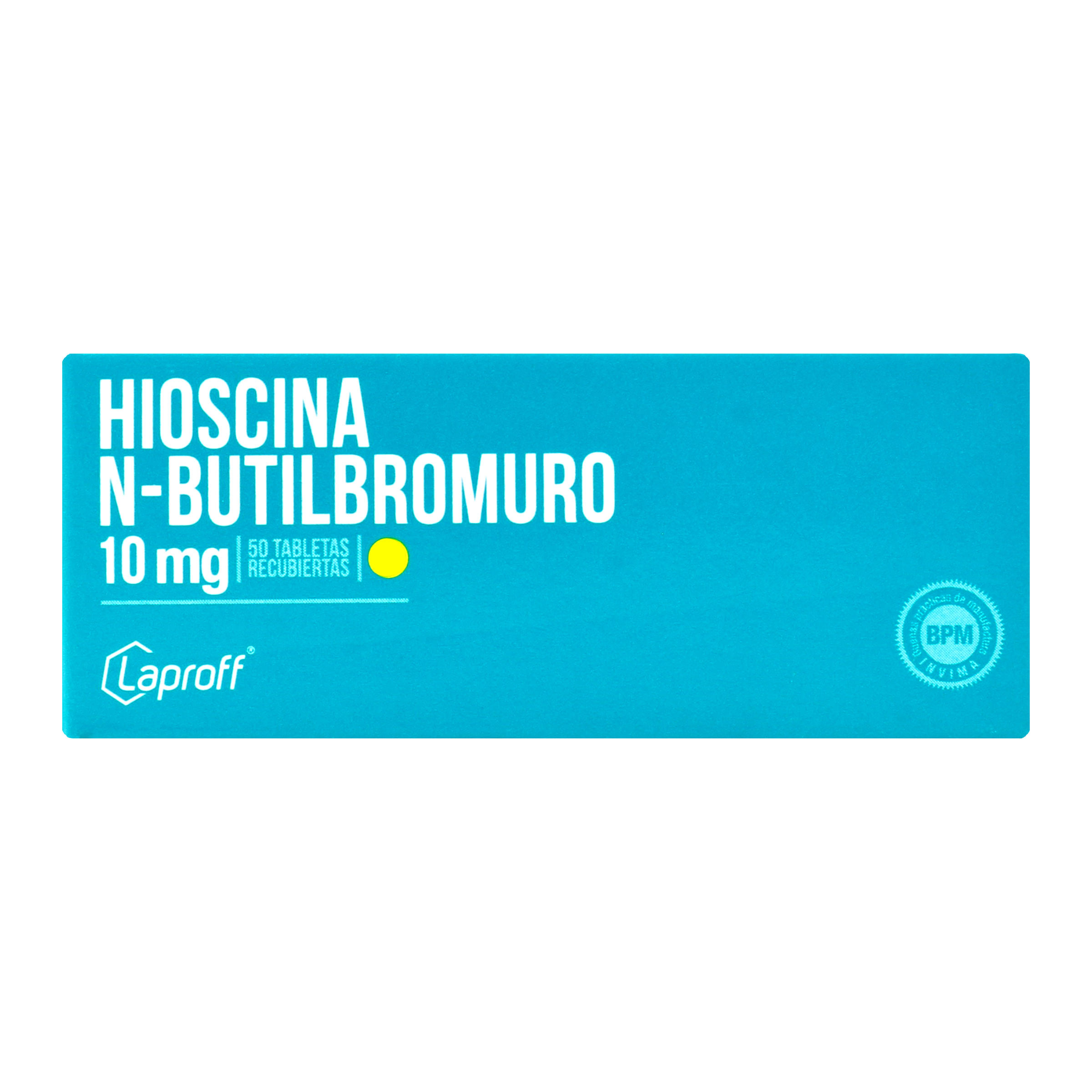 Hioscina N-Butilbromuro 10 mg Laproff Caja x 50 Tabletas Recubiertas