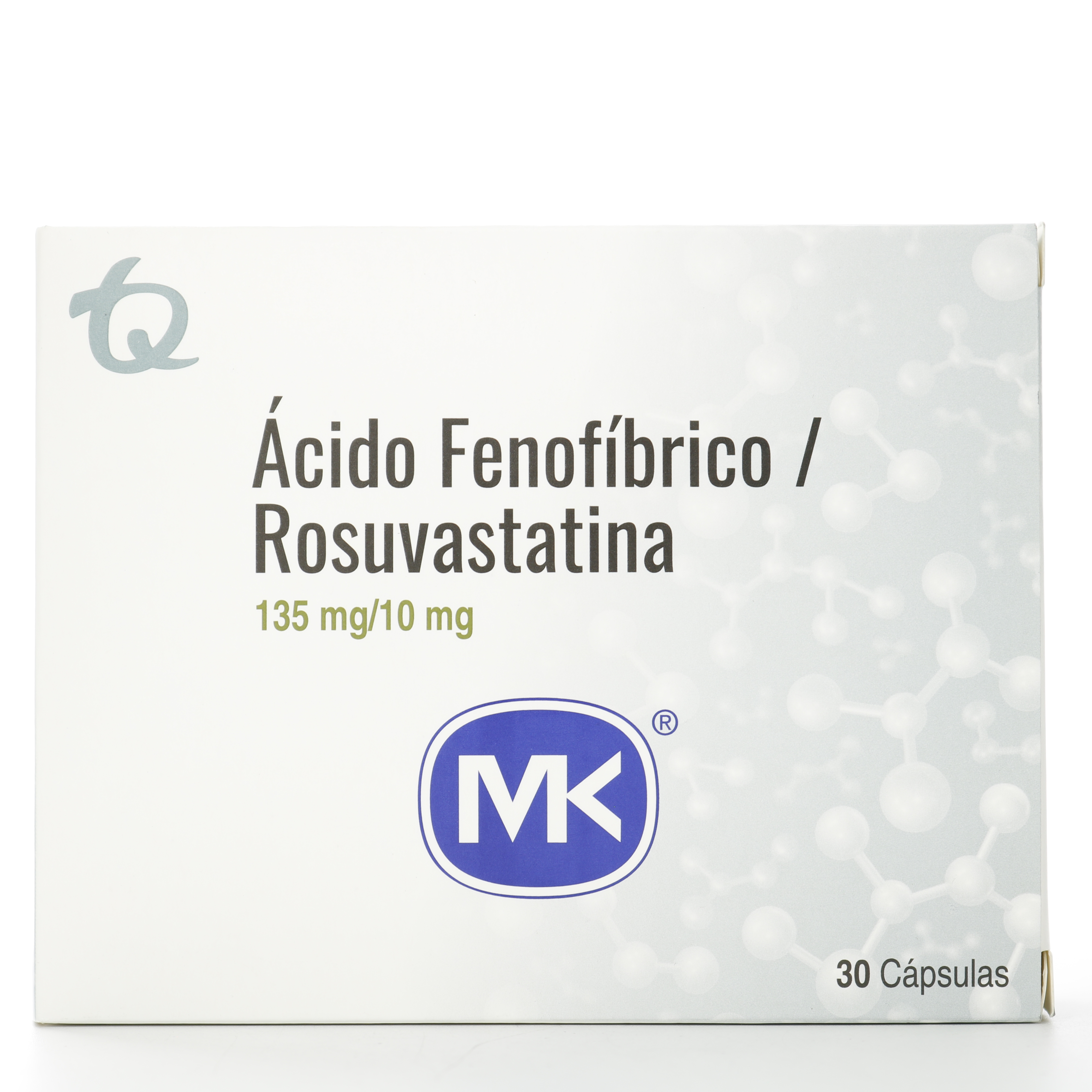 Ácido Fenofibrico 135 Mg /Rosuvastatina 10Mg Mk Caja X 30 Cápsulas.