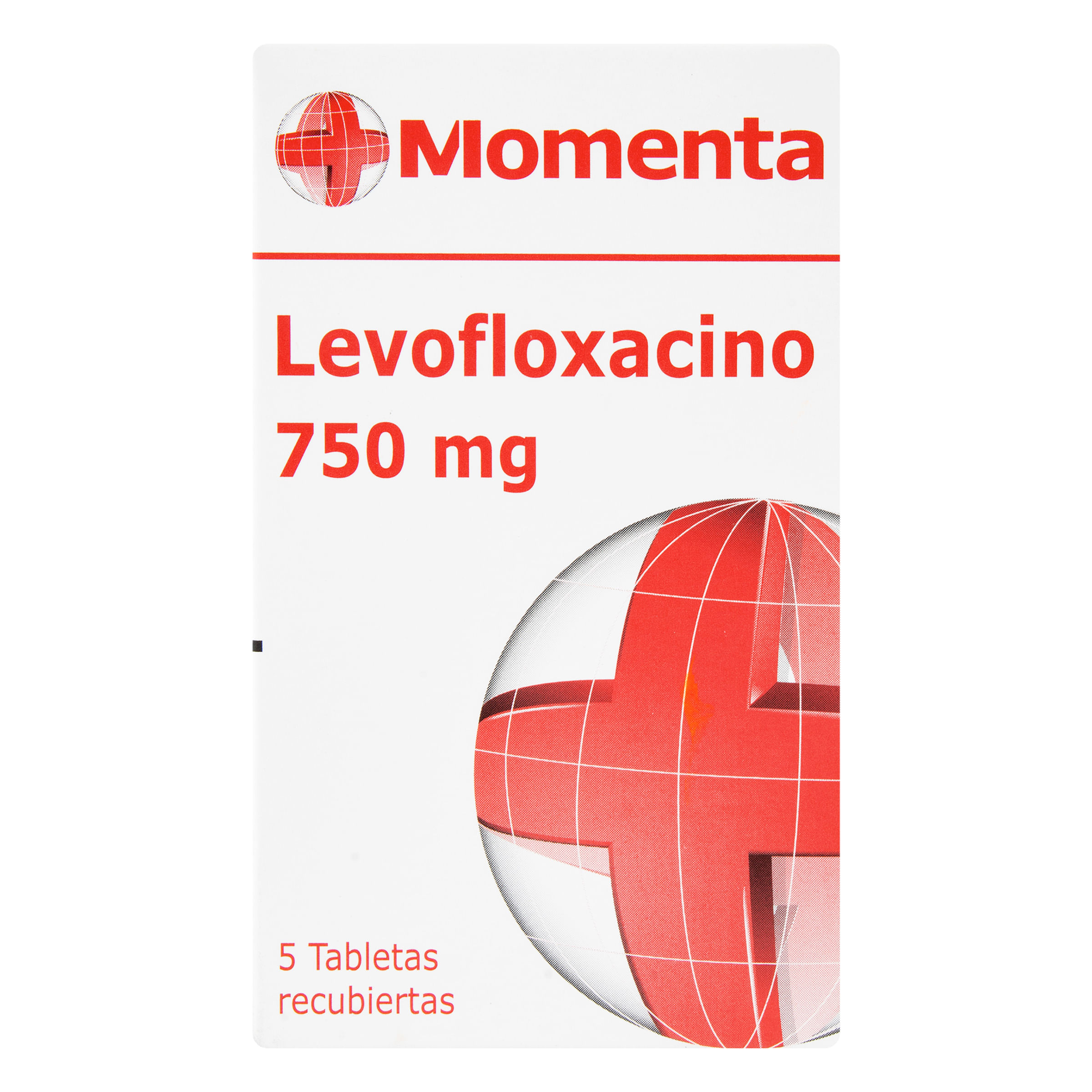 Levofloxacino 750 Mg Momenta Caja X 5 Tabletas Recubiertas.
