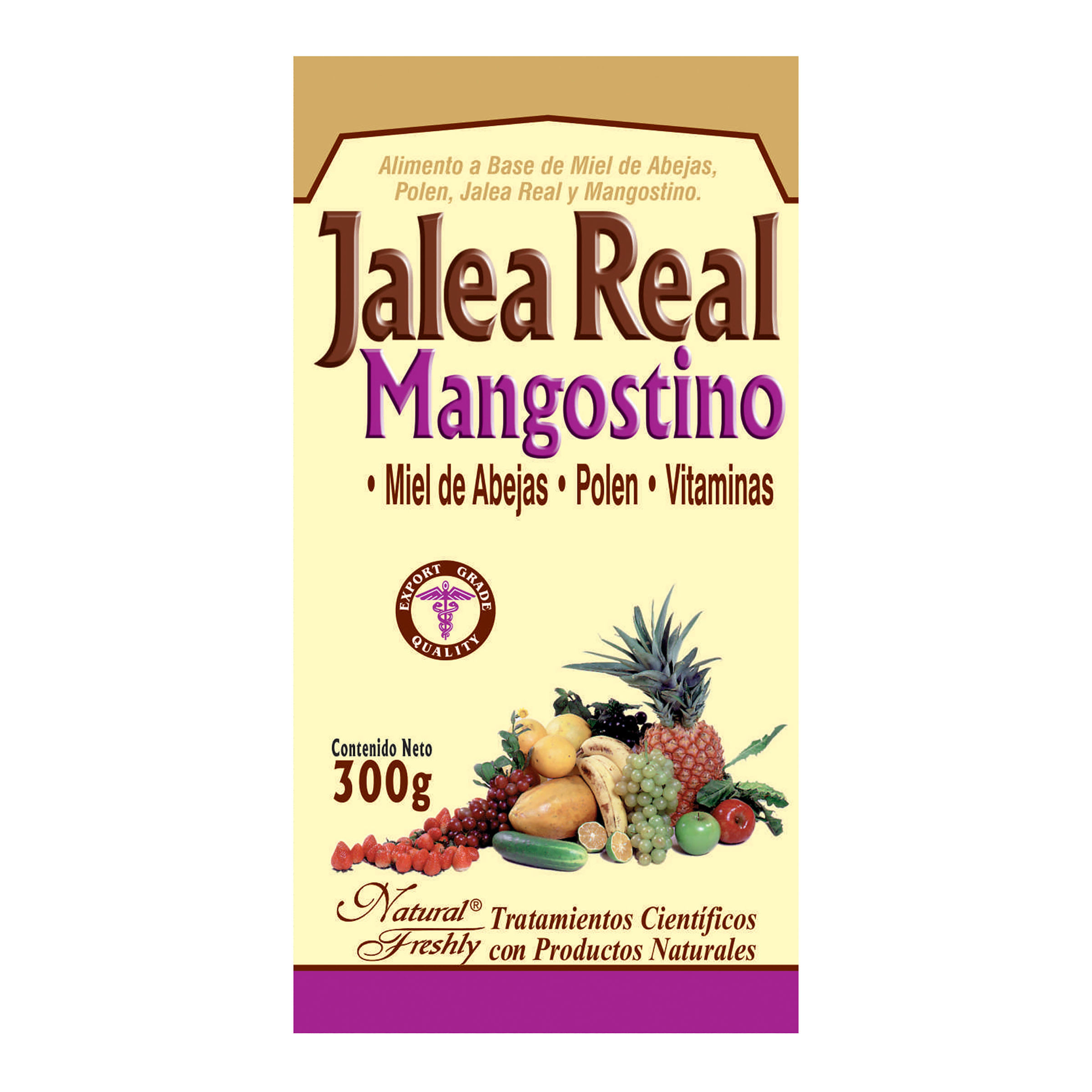 Jalea Real Mangostino Natural Freshly Frasco X 300 G.