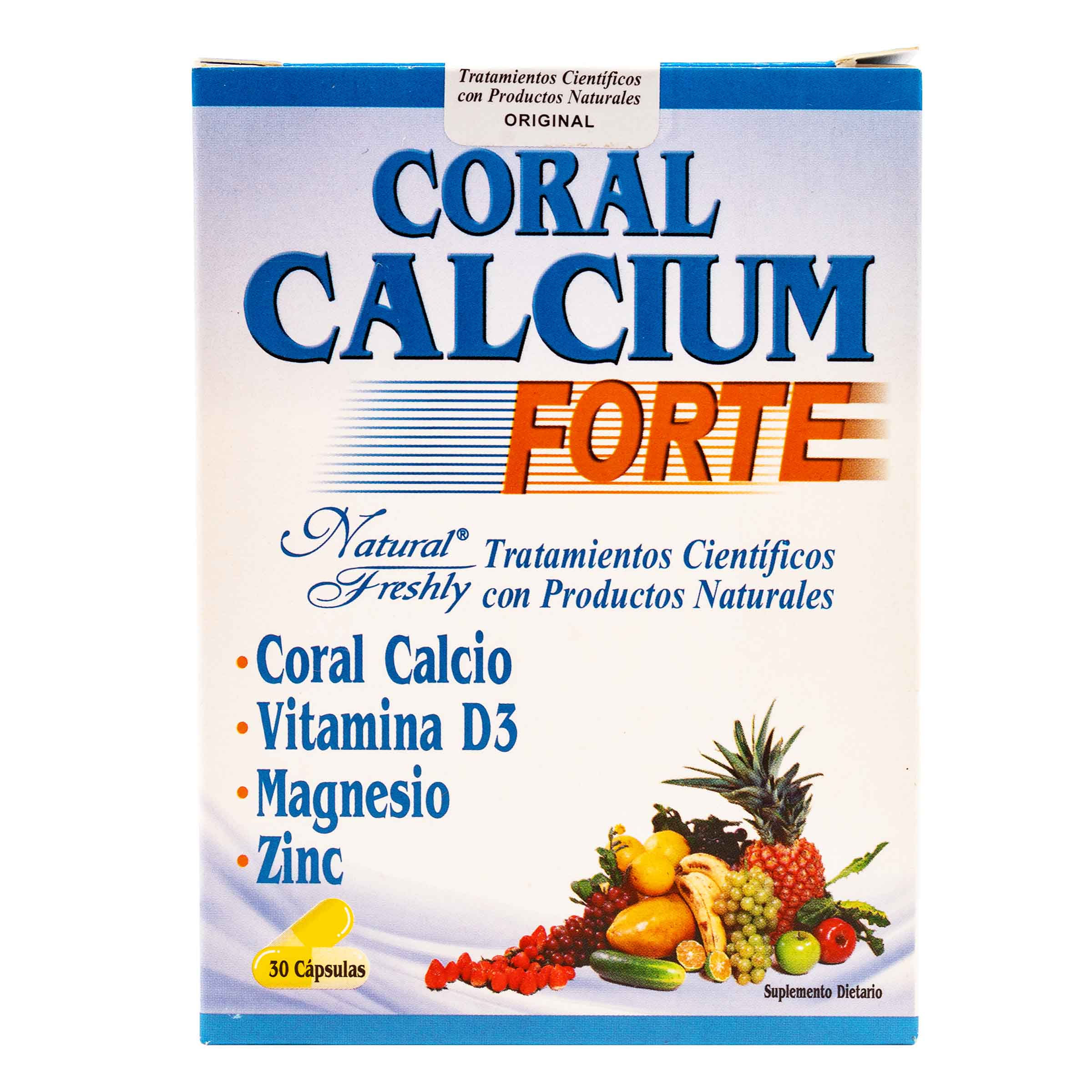 Suplemento Dietario Coral Calcium Forte Natural Freshly Caja X 30 Cápsulas.